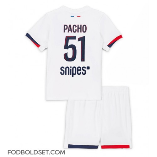 Paris Saint-Germain Willian Pacho #51 Udebane Trøje Børn 2025-26 Kortærmet (+ Korte bukser)